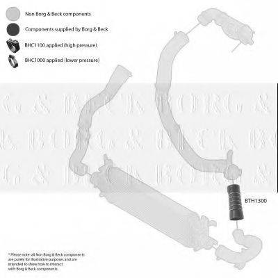 BORG & BECK BTH1300 Трубка повітря, що нагнітається