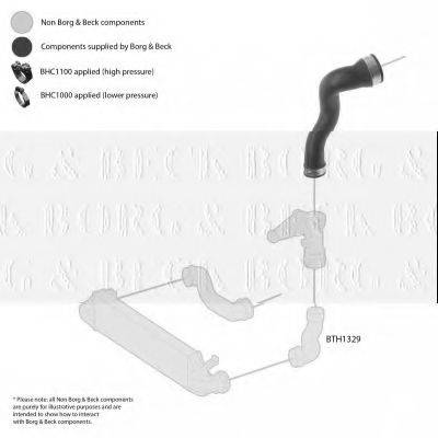 BORG & BECK BTH1329 Трубка повітря, що нагнітається