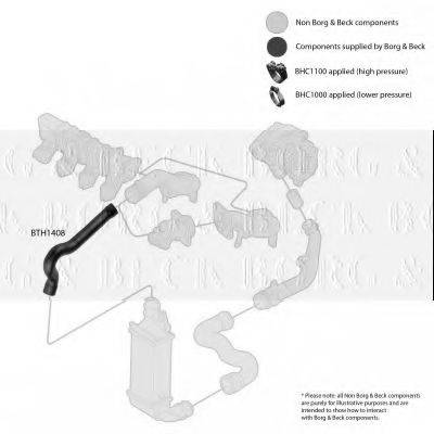 BORG & BECK BTH1408 Трубка повітря, що нагнітається