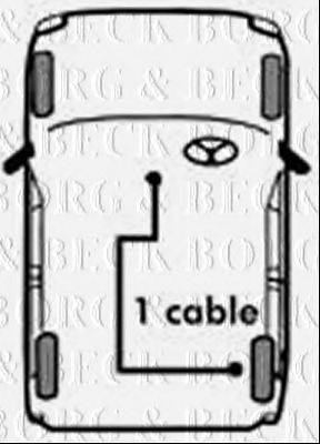 BORG & BECK BKB1064 Трос, стоянкова гальмівна система