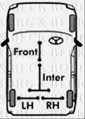 BORG & BECK BKB1231 Трос, стоянкова гальмівна система