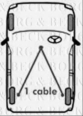 BORG & BECK BKB1331 Трос, стоянкова гальмівна система