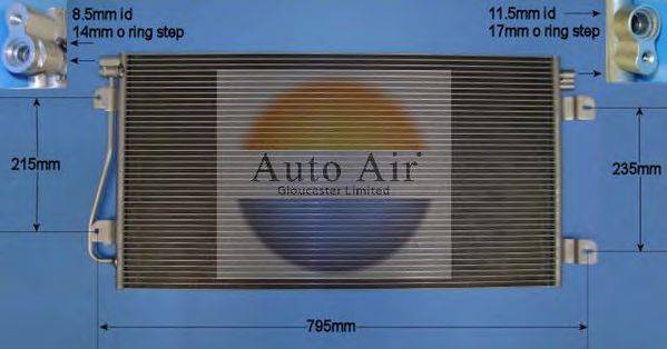 AUTO AIR GLOUCESTER 161370 Конденсатор, кондиціонер