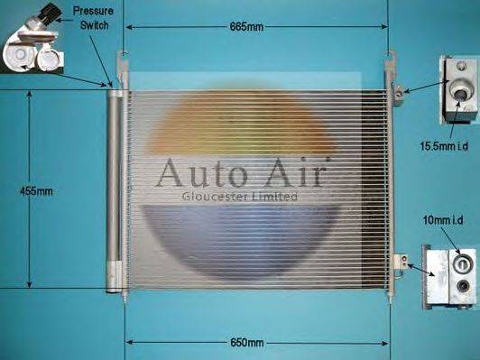 AUTO AIR GLOUCESTER 169809A Конденсатор, кондиціонер