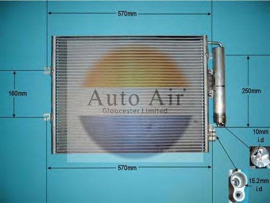 AUTO AIR GLOUCESTER 169011 Конденсатор, кондиціонер