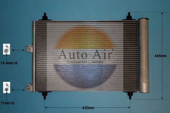 AUTO AIR GLOUCESTER 169702 Конденсатор, кондиціонер