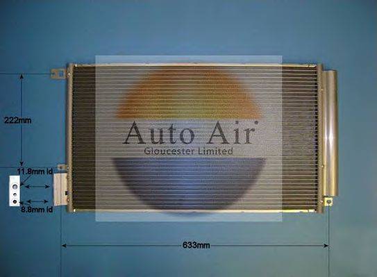 AUTO AIR GLOUCESTER 169801 Конденсатор, кондиціонер