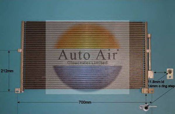 AUTO AIR GLOUCESTER 161131 Конденсатор, кондиціонер