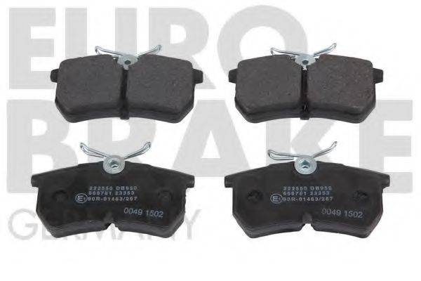 EUROBRAKE 5502222550 Комплект гальмівних колодок, дискове гальмо