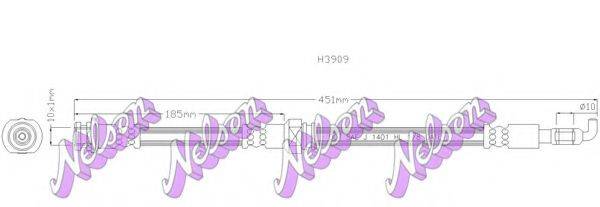 BROVEX-NELSON H3909 Гальмівний шланг
