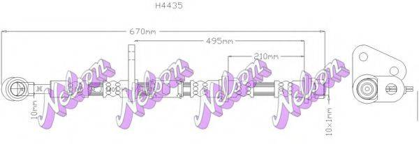 BROVEX-NELSON H4435 Гальмівний шланг