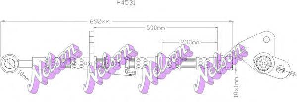 BROVEX-NELSON H4531Q Гальмівний шланг