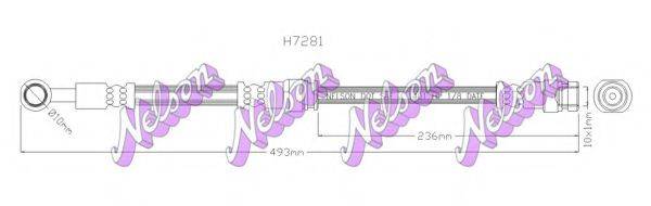 BROVEX-NELSON H7281 Гальмівний шланг