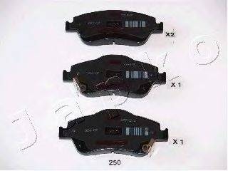 JAPKO 50250 Комплект гальмівних колодок, дискове гальмо