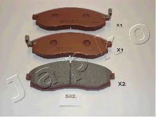 JAPKO 50582 Комплект гальмівних колодок, дискове гальмо