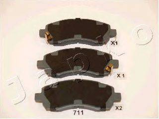 JAPKO 50711 Комплект гальмівних колодок, дискове гальмо