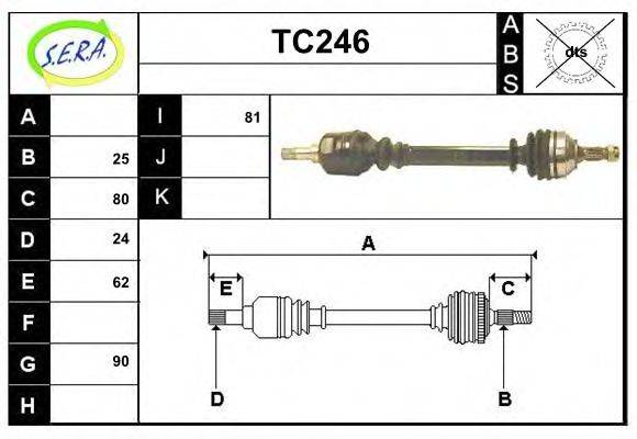 SERA TC246 Приводний вал