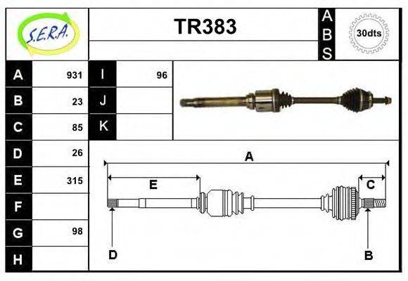 SERA TR383 Приводний вал