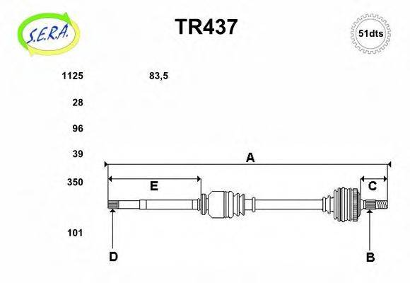 SERA TR437 Приводний вал