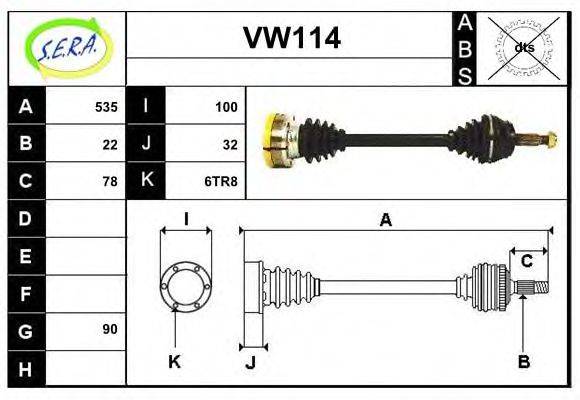 SERA VW114 Приводний вал