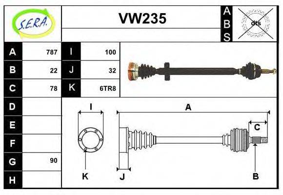 SERA VW235 Приводний вал