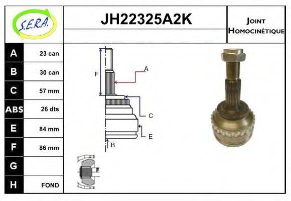 SERA JH22325A2K Шарнірний комплект, приводний вал