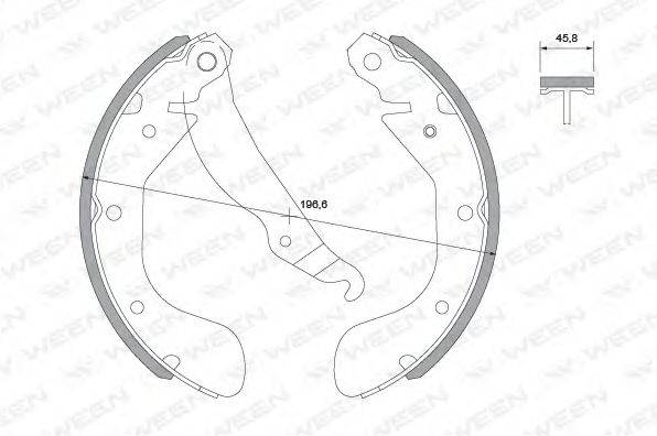 WEEN 1522003 Комплект гальмівних колодок