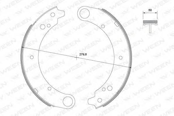 WEEN 1522005 Комплект гальмівних колодок