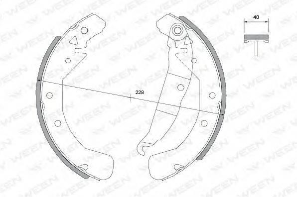 WEEN 1522007 Комплект гальмівних колодок