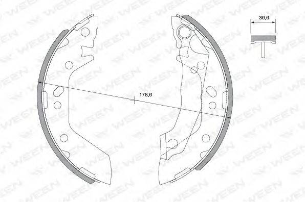 WEEN 1522012 Комплект гальмівних колодок