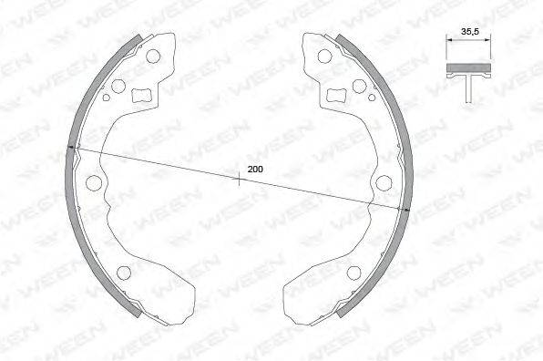 WEEN 1522034 Комплект гальмівних колодок