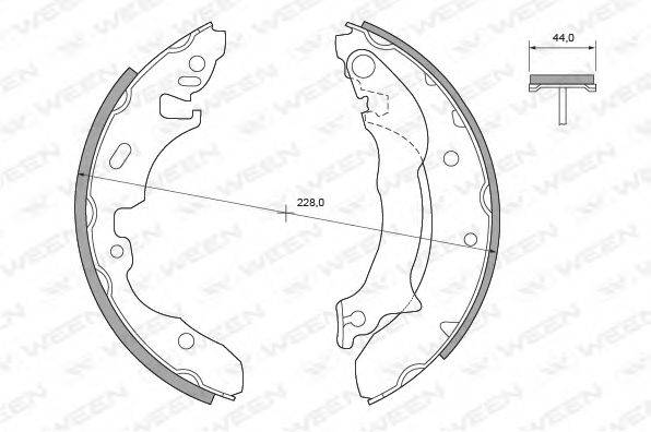 WEEN 1522043 Комплект гальмівних колодок