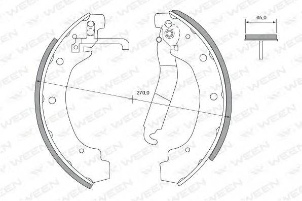 WEEN 1522266 Комплект гальмівних колодок