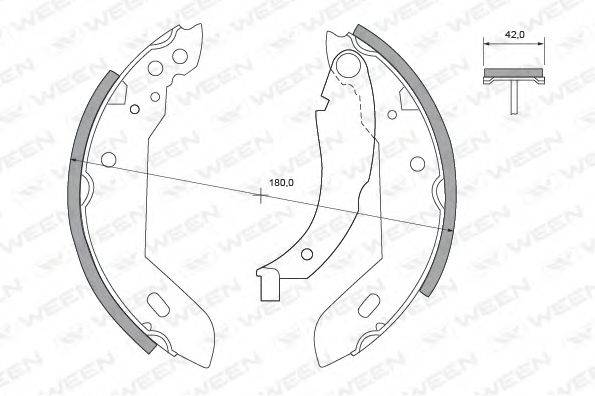 WEEN 1522269 Комплект гальмівних колодок