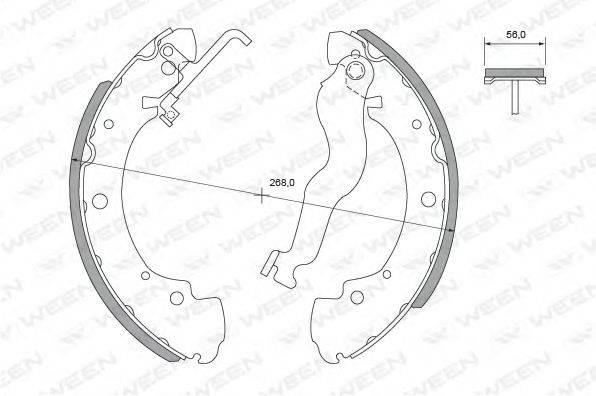 WEEN 1522290 Комплект гальмівних колодок
