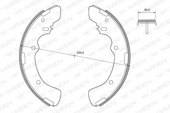 WEEN 1522364 Комплект гальмівних колодок