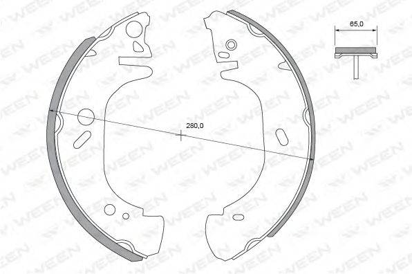 WEEN 1522413 Комплект гальмівних колодок