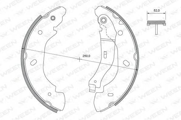WEEN 1522444 Комплект гальмівних колодок