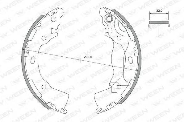 WEEN 1522465 Комплект гальмівних колодок