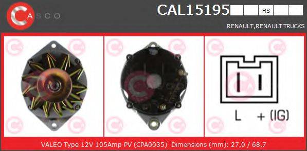 CASCO CAL15195RS Генератор