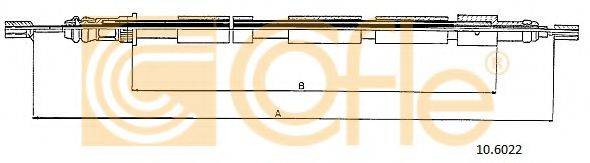 COFLE 106022 Трос, стоянкова гальмівна система