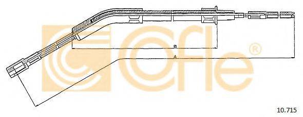 COFLE 10715 Трос, стоянкова гальмівна система