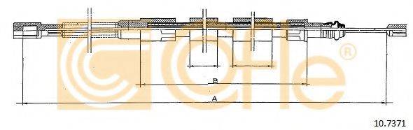 COFLE 107371 Трос, стоянкова гальмівна система