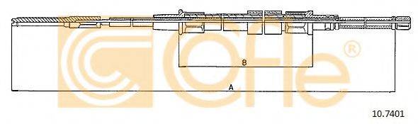 COFLE 107401 Трос, стоянкова гальмівна система