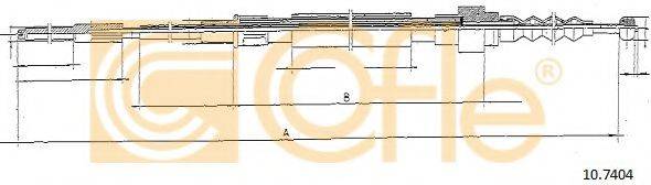 COFLE 107404 Трос, стоянкова гальмівна система