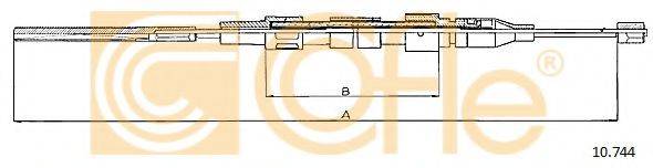 COFLE 10744 Трос, стоянкова гальмівна система