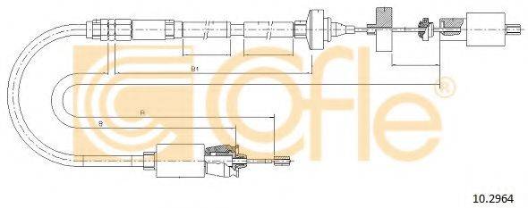 COFLE 102964 Трос, управління зчепленням