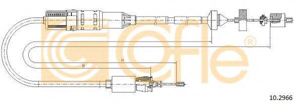 COFLE 102966 Трос, управління зчепленням