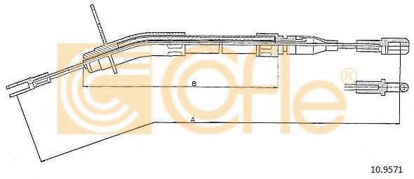 COFLE 109571 Трос, стоянкова гальмівна система