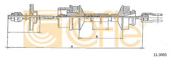 COFLE 113005 Трос, управління зчепленням